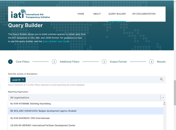 IATI Datastore Query Builder launch.png